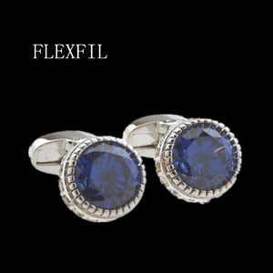 Crystal cufflinks for men's shirts - High quality wedding cuff buttons