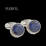 Crystal cufflinks for men's shirts - High quality wedding cuff buttons