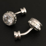 Crystal shirt cufflinks for men's cuffs - High-quality wedding abotoaduras