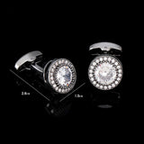Crystal cufflinks for men's cuff buttons