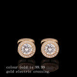 Crystal cufflinks for men's cuff buttons