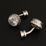 Crystal shirt cufflinks for men's cuffs - High-quality wedding abotoaduras