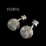 Crystal shirt cufflinks for men's cuffs - High-quality wedding abotoaduras