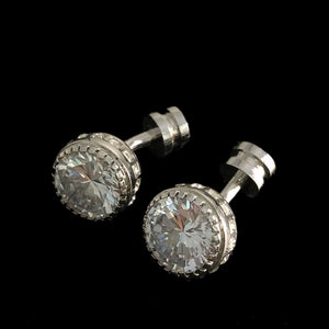 Crystal shirt cufflinks for men's cuffs - High-quality wedding abotoaduras