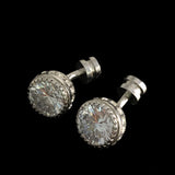 Crystal shirt cufflinks for men's cuffs - High-quality wedding abotoaduras