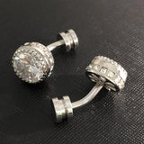 Crystal shirt cufflinks for men's cuffs - High-quality wedding abotoaduras