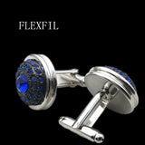 High Crystal Wedding Cufflinks for Men's Cuff Buttons