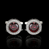 Crystal cufflinks for men's cuff buttons