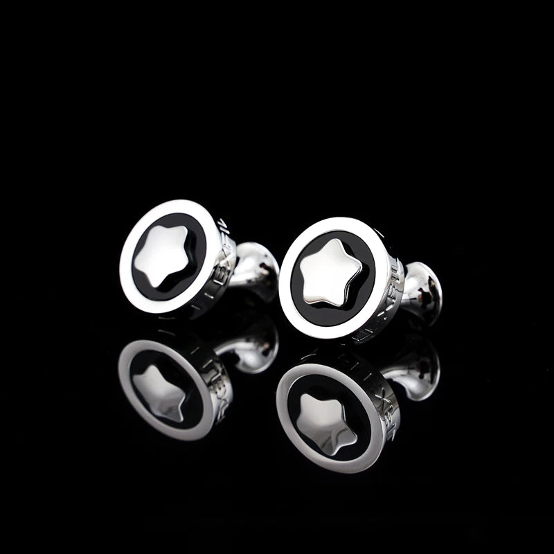 Men's High Round Cufflinks for Wedding - Gemelos Abotoaduras Jewelry