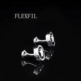 Men's High Round Cufflinks for Wedding - Gemelos Abotoaduras Jewelry