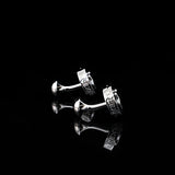 Men's High Round Cufflinks for Wedding - Gemelos Abotoaduras Jewelry