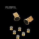 Metal Cufflinks for Men's Cuff Buttons Wedding Jewelry