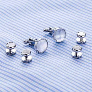 Men's Shell Cufflinks Wedding Jewelry Tuxedo Cufflink