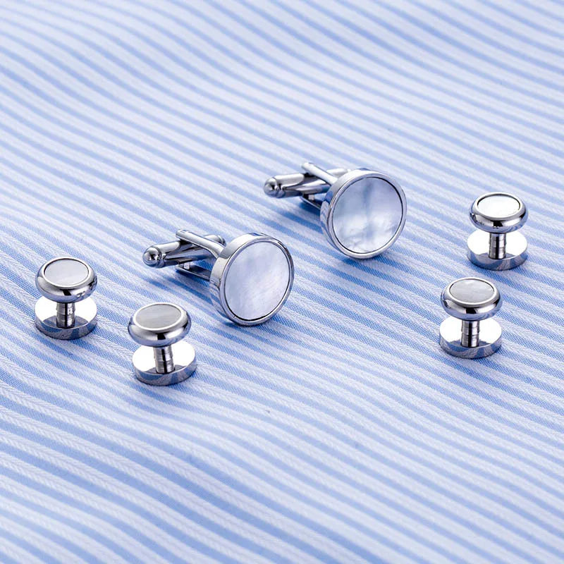 Men's Shell Cufflinks Wedding Jewelry Tuxedo Cufflink