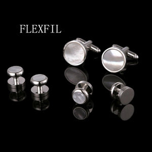 Men's Shell Cufflinks Wedding Jewelry Tuxedo Cufflink