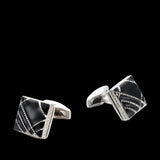 Square Metal Cufflinks for Men - Wedding Cuff Buttons