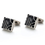 Square Metal Cufflinks for Men - Wedding Cuff Buttons