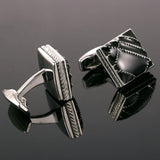 Square Metal Cufflinks for Men - Wedding Cuff Buttons