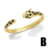 Evil Eye Cuff Bangles Leopard Bangle CZ Animal Jewelry