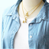 Plated Balloon Dog Necklace Beaded Chain Short Necklace Animal Jewelry