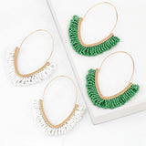 Beads Hoop Earrings Large Drop Dangle Beach Bohemian Jewelry