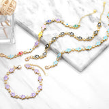 Colorful Enamel Eye Hand Bracelet for Women