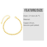 Colorful Crystal Round Beads Bracelet CZ Small Jewelry