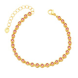 Colorful Crystal Round Beads Bracelet CZ Small Jewelry