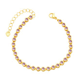 Colorful Crystal Round Beads Bracelet CZ Small Jewelry