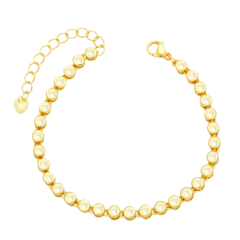 Colorful Crystal Round Beads Bracelet CZ Small Jewelry