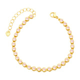 Colorful Crystal Round Beads Bracelet CZ Small Jewelry