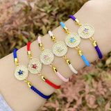 Colorful Rope Chain Crystal Star Bracelet for Women
