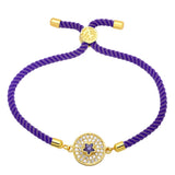 Colorful Rope Chain Crystal Star Bracelet for Women