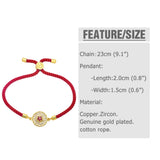 Colorful Rope Chain Crystal Star Bracelet for Women