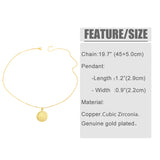 Copper Plated Faith CZ Crystal Sun Necklace Jewelry