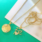 Copper Plated Faith CZ Crystal Sun Necklace Jewelry
