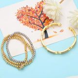 Twist Copper Zircon Cuff Bangles for Women Plated Dainty Jewelry