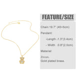 CZ Crystal Teddy Bear Necklace Heart Pendant Animal Jewelry
