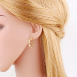 Pearl CZ Huggie Earrings for Women