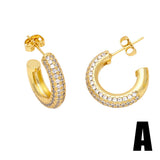 Pearl CZ Huggie Earrings for Women