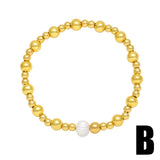 Freshwater Pearls Bracelets with Copper Plated Beads