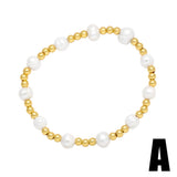 Freshwater Pearls Bracelets with Copper Plated Beads