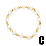 Freshwater Pearls Bracelets with Copper Plated Beads