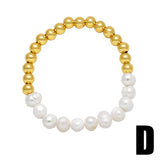 Freshwater Pearls Bracelets with Copper Plated Beads
