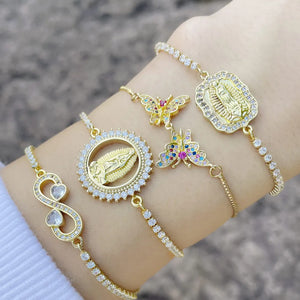 Zircon Butterfly Bracelet Virgin Mary Infinity