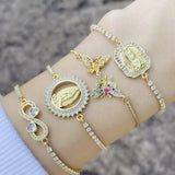 Zircon Butterfly Bracelet Virgin Mary Infinity