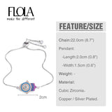 Colorful Micro Crystal Fatima Hand Bracelet for Women