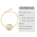 Crystal Round Friendship Bracelets Cubic Zirconia Couple Jewelry Gift