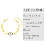Cuban Link Chain Bracelet Evil Eye Fatima Hand Bracelet Women