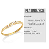 Cuban Chain Butterfly Bangles for Women Copper Zircon Cuff Bangles